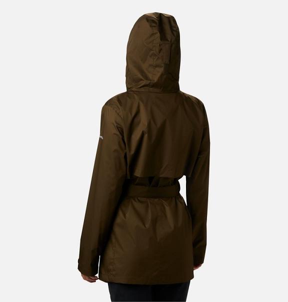 Columbia Pardon My Trench Rain Jacket Olive Green For Women's NZ76498 New Zealand